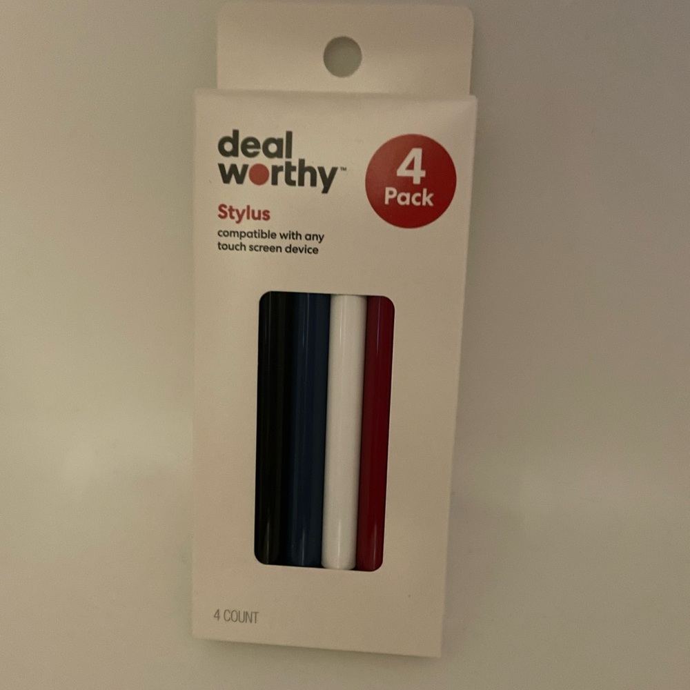 Stylus 4 Pack - Red, Blue, White Deal Worthy Brand New In Box Multi Color Touch